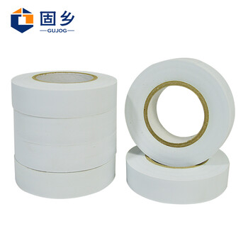 固乡6卷防潮桶装18米电工胶布绝缘胶带6色电气胶带阻燃白色黑色【白色 6卷桶装】