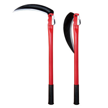 兰诗（LAUTEE）FH-1143 除草工具镰刀割草刀长柄大镰刀农用砍柴刀 加长型折叠镰刀