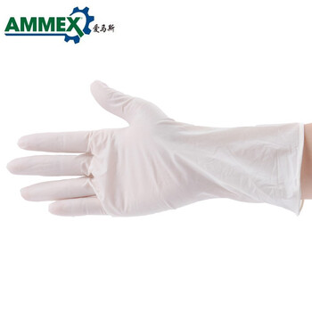 爱马斯（AMMEX）TLFCVMD一次性橡胶手套 无粉食品级 实验室/口腔牙科薄型定做M码100只/盒