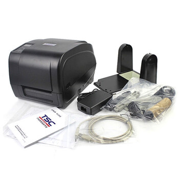 TSC 标签打印机桌上型热感式 热转式型条码打印机网口+剥离器T-4503E（300dpi）