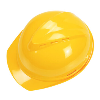 者也（ZYE）V型ABS安全帽工地施工领导电工国标加厚防砸抗冲击头盔劳保建筑工程透气印字 V型透气 黄色