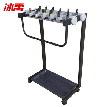 冰禹 BY-2335 烤漆带锁雨伞架 酒店超市银行雨伞架 便民雨伞收纳架 12头