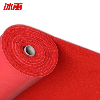 冰禹 BYlj-140 地垫门垫塑料丝圈地毯 红色 宽1.2米*厚13mm长1米（要几米拍几）