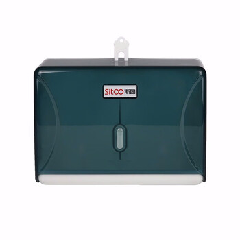 斯图卫生间纸巾盒擦手纸盒抽纸盒挂式防水擦手纸架厕所抽纸架 7042半透明方形纸巾盒