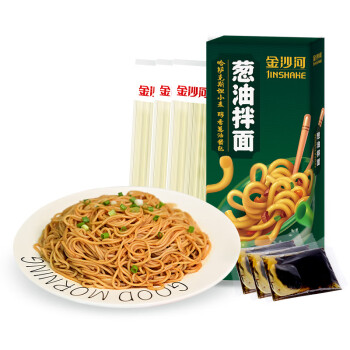 金沙河葱油拌面 料包面 酱包面 秘制浓香葱油 细圆面条 375g