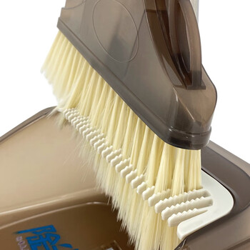 兰诗（LAUTEE）TTB-100 不锈钢扫把簸箕套装 学校物业扫帚垃圾铲套装 透明红