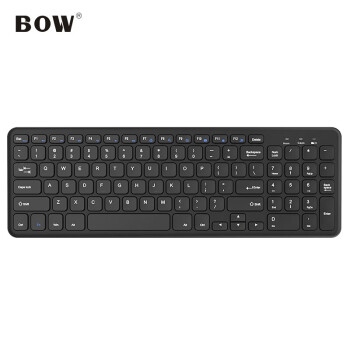 B.O.W航世 HW156C 无线键盘 巧克力按键 超薄便携键盘 笔记本台式通用 办公家用键盘 黑色