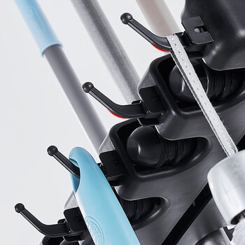 兰诗（LAUTEE）WY3018 可移动拖把挂架墩布架复合不锈钢架子 5挂位6钩