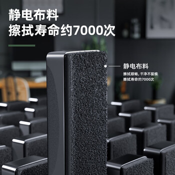 得力(deli)白板磁性白板擦正面吸附黑板擦白板配件 白板笔可用（50*125*25mm）7834