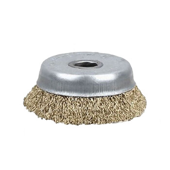 兰诗（LAUTEE）210348 碗型钢丝刷 金属除锈机用钢丝刷 角磨机不锈钢抛光刷 大红碗  10把/盒