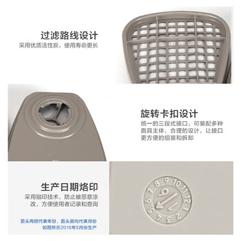 3M  6006CN 滤毒盒有机蒸气氯化氢氟化氢 多功能滤盒定做 1对