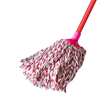 Supercloud 木杆拖把 老式拖把棉线尘推拖布吸水拖把墩布 1个装