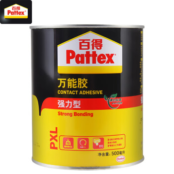 百得（Pattex）万能胶 木工胶水 强力胶水 金属橡胶皮革地板革草坪地毯木板木头胶水 PX05L 500ml*10罐组合装