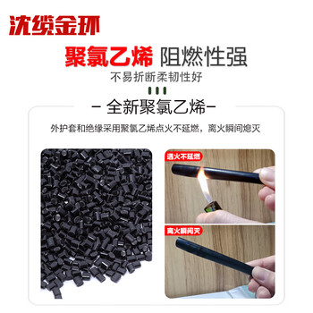 沈缆金环 ZR-VLV-0.6/1KV-3*16+2*10mm² 国标阻燃铝芯电力电缆 1米