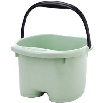 青苇 浴室塑料泡脚桶洗脚盆 加厚足浴桶 按摩轮水桶 绿色