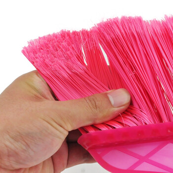 兰诗（LAUTEE）601-Y 加长杆环卫物业木柄扫把笤帚 黄色长斜杆窄头硬毛