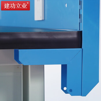 建功立业 重型工作台 钳工台2100*750*800+620mm钳工实验桌流水线打包台 211588吊二抽带挂板灯板
