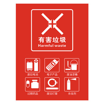 庄太太【18*24cm绿色易腐贴纸】新国标分类垃圾桶标志贴纸