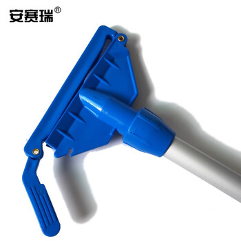 安赛瑞 商用棉拖把 夹紧式拖把地拖 榨水车拖把 蜡拖整套棉墩布拖把加厚拖把杆打可拆卸 24393