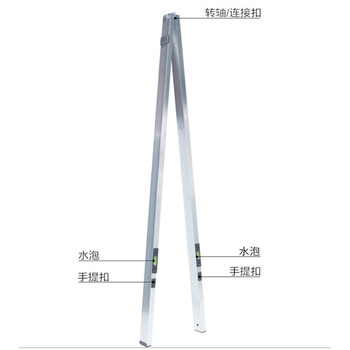 聚远 JUYUAN 2M 垂直检测尺 2米靠尺 垂直度检测尺 2M工程检测尺 折叠款