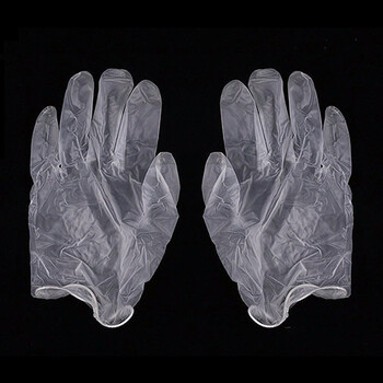兰诗 PC2004一次性手套透明耐用手套防水防油污手套非乳胶无粉PVC手套 100只/盒XL码