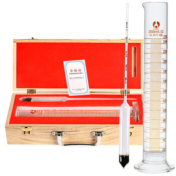 匡建仪表 石油密度计 测油液体密度计高精度石油玻璃测量仪检测仪比重计 0.75-0.8+量筒 