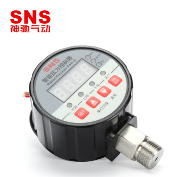 SNS神驰气动数显压力表开关控制器数字电子真空智能电接点压力表 YZ-S80(0-60mpa)/DC24V