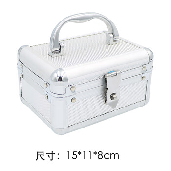 飞尔（FLYER）包装用品箱 铝合金盒 印章盒 公章盒【单挂锁 15x11x8cm】