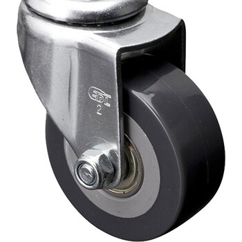 安赛瑞 丝杆万向脚轮 2英寸耐磨PU低噪音转椅滑滚丝口万向轮 承重40kg易得力定制 16199