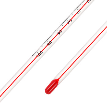 匡建仪表（CONJANT）中兴高精密温度计 工业玻璃棒液体测温仪 手工雕刻款 -100+40℃（红水分度值1） 