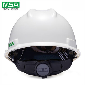 梅思安（MSA）10172476 V-Gard500 ABS豪华型有孔安全帽 D型下颚带 白色 1顶