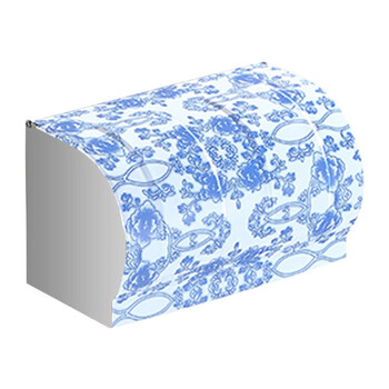 益美得 LSL33309 卫生间纸巾盒免打孔加厚不锈钢厕所抽纸盒 金轮花20cm