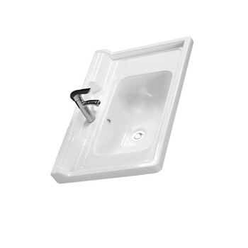 立新求精 半嵌入式台中盆一体陶瓷洗漱盆91cm白色单盆（定制）