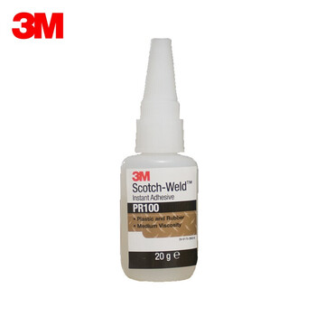 3M PR100 透明快干胶水 汽车玻璃电子元件皮革塑料橡胶金属木材胶粘剂20g