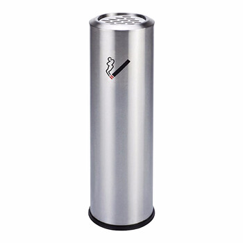 益美得 LK1034 户外不锈钢烟蒂柱烟灰柱垃圾桶吸烟室灭烟桶 单个装