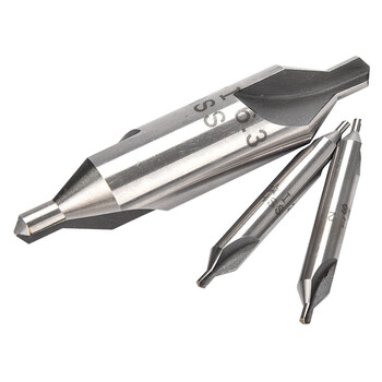 上工【1支】不带护锥复合中心钻A型5mm HSS高速钢中心钻头定点钻