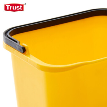 安赛瑞 塑料水桶 方形手提桶 4.7L 物业清洁桶 黄色 5265特耐适Trus企业可定制 710063
