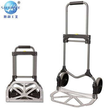 顺和（SHUNHE）FW-92CT折叠手推车（铁拉杆+铝合金车板）小拉车折叠手推车手拉车  1台