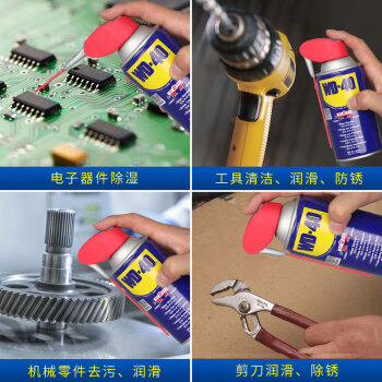 WD-40多用途金属养护剂/除锈油/机械防锈润滑剂/除湿/消除异响/伶俐喷灌 型号：86220SS 220ml 1瓶