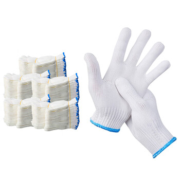 百舸 尼龙线手套 透气耐磨 防滑工地搬运干活劳保手套 2.5kg 60双