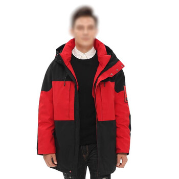 理联 LN-CFY04R 三合一户外防寒保暖防风羽绒冲锋衣 劳保保暖工作服 红黑色 XL