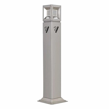 益美得 LK1029 户外不锈钢烟蒂柱烟灰柱垃圾桶吸烟室灭烟桶 单个装