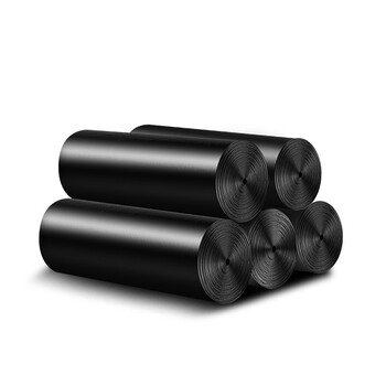 锐拓酒店物业户外环卫平口式黑色加厚大号垃圾袋黑色塑料袋120*140*50个