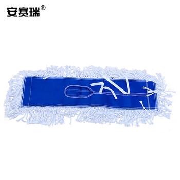 安赛瑞 平板拖把尘推 替换布头60cm 酒店排托把工厂车间平推长地拖 棉线拖布 27462