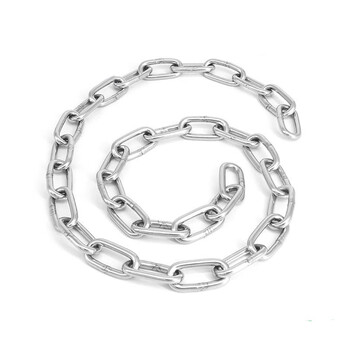 者也 304不锈钢链条铁链条宠物狗铁环链起重链打包链护栏秋千铁链吊晾衣链 10MM*1米