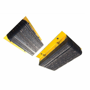 鸣固 橡胶防撞条块 实心橡胶块垫 货车码头护舷条块 卸货止退器倒车缓冲器 角铁橡胶防撞块-325*30*10cm