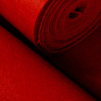 雅的 加厚一次性红地毯 舞台展会开业结婚红地毯 红色5mm厚 整卷：1.0米宽一平方单价