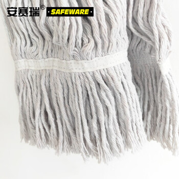 安赛瑞 商用棉拖把 夹紧式拖把地拖 榨水车拖把 蜡拖整套棉墩布拖把加厚拖把杆打可拆卸 24393
