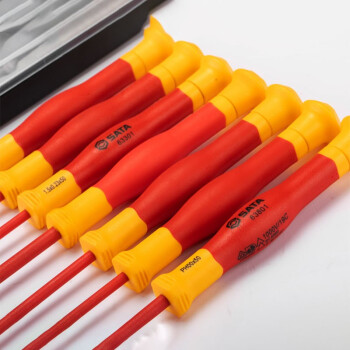 世达 SATA 09318 7件VDE双色柄绝缘微型螺丝批组套