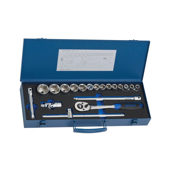 哈恩库博 棘轮套筒扳手组套1/2英寸19件套六角形  58574011 60天